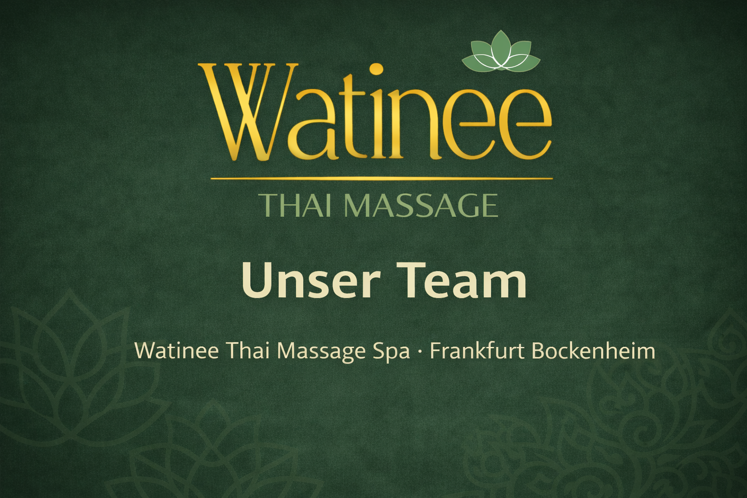 Unser Team bei Watinee Thai Massage Spa